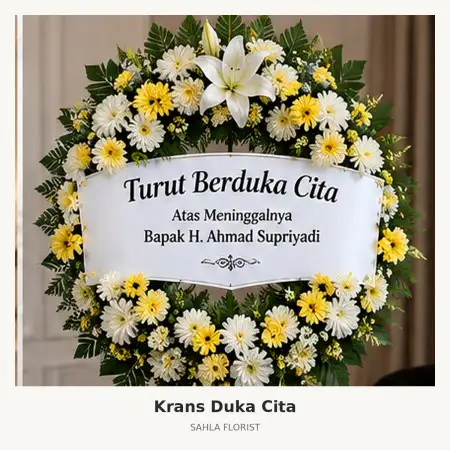 Krans Bunga Duka Ciruas