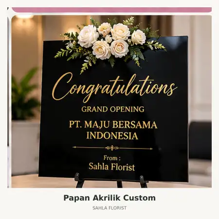 Papan Bunga Akrilik Ciruas